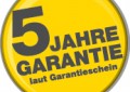 5 Jahre Garantie