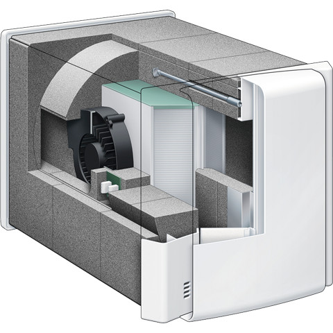 Produktschnitt WohnungslÃ¼ftungs-System Vitovent 200-D